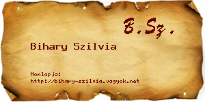 Bihary Szilvia névjegykártya